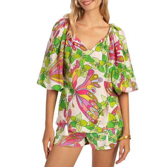 NEW TRINA TURK sandia top in mti - Picture 1 of 1